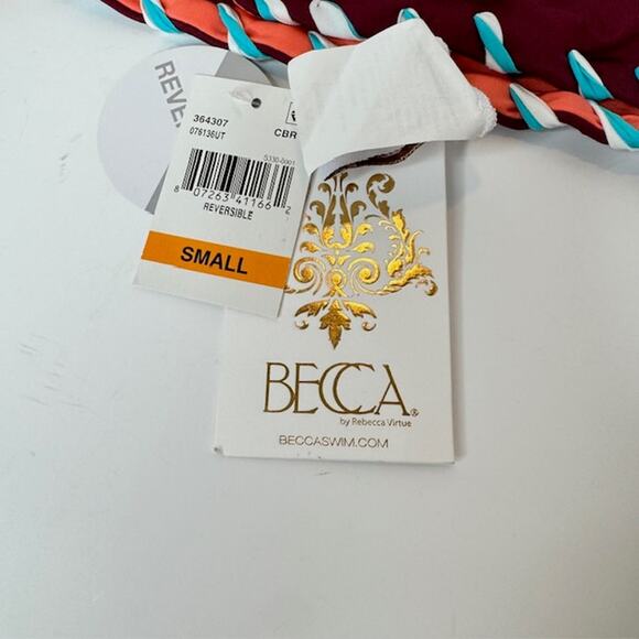 Becca Reversible Large Camille Hipster Bikini Bottom Cabernet - Picture 6 of 16